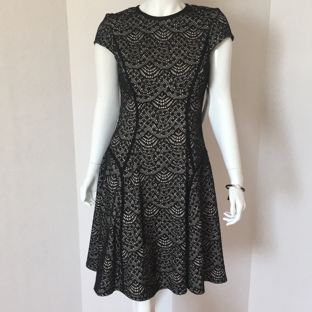 Fit & Flare Overlay Dress